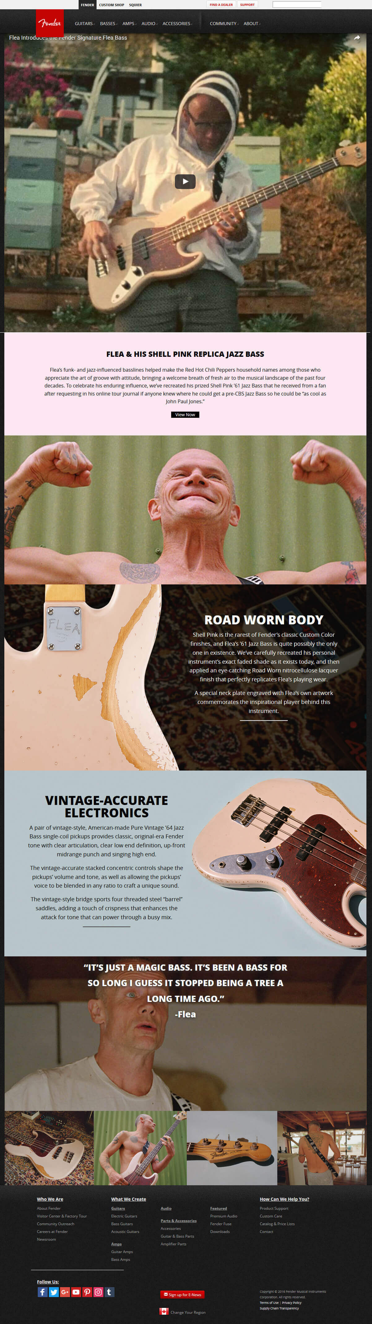 Fender Flea Product Page