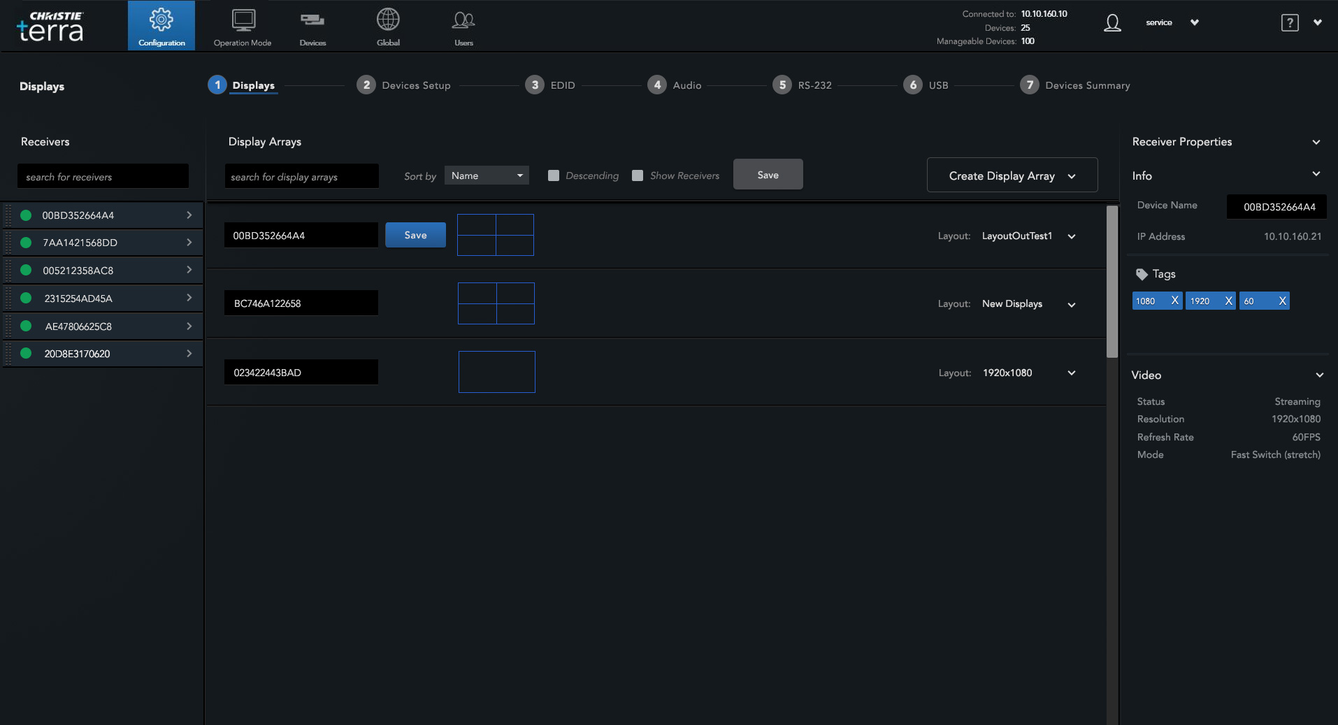 Terra Manager Product Displays