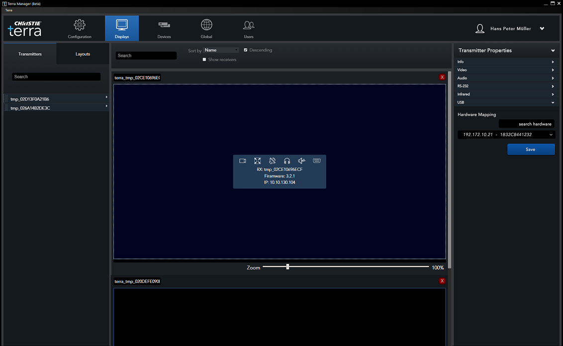 Terra Manager Interface